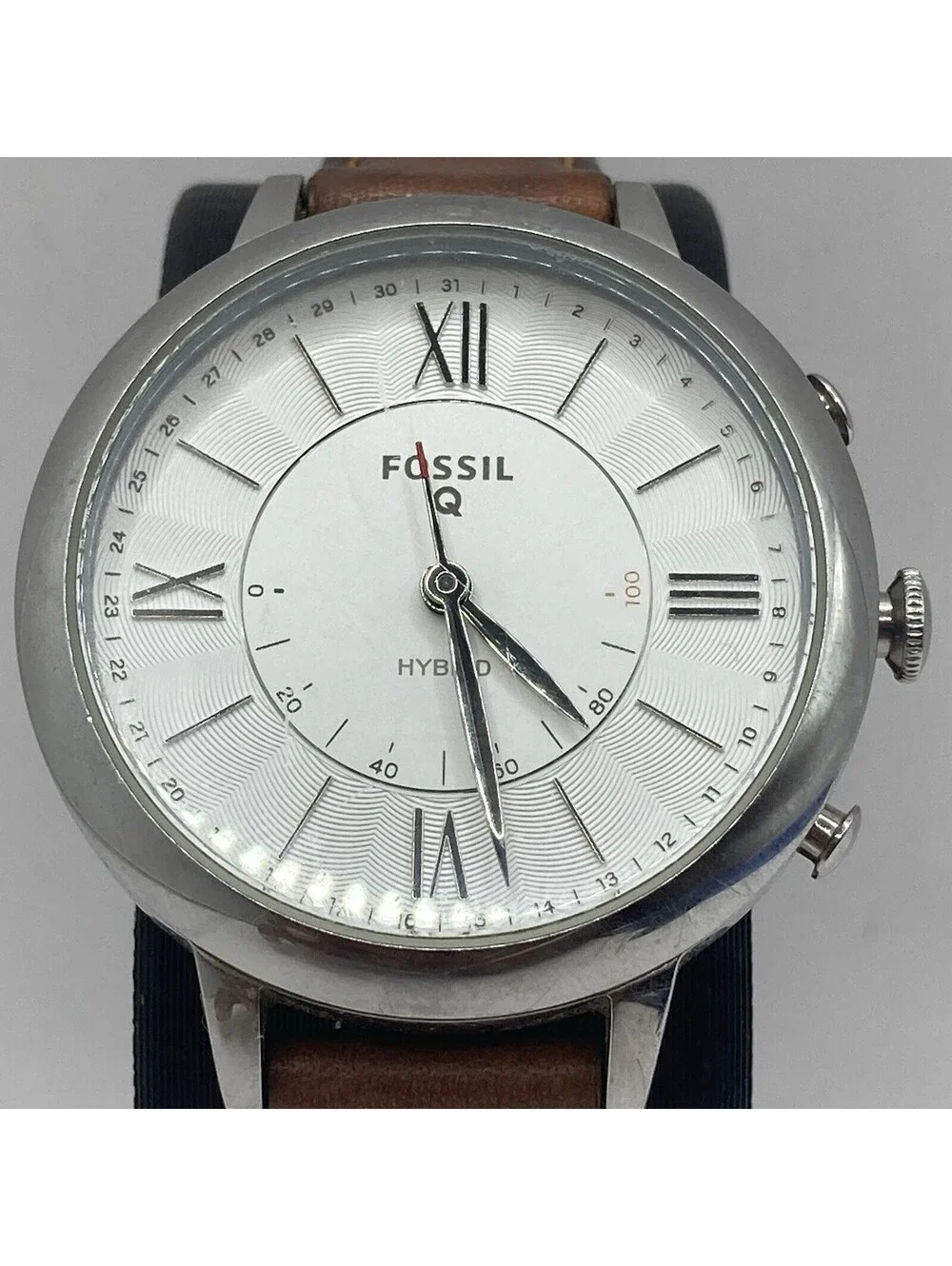 Fossil Q Jacqueline Hybrid Smartwatch Brown Leather Women's Watch FTW5012 36mm